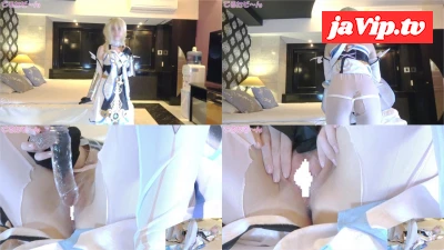 fc2ppv-4499143 - 【スタイル神】こっそり応募？！細いのにE？Fカップのモデルさんが来ちゃった！？原神コス旅人蛍ちゃんのクリアディルドーでオナニー編