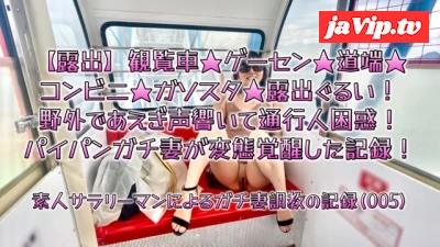 fc2ppv-3920781 - 【露出】観覧車★ゲーセン★道端★コンビニ★ガソスタ★露出ぐるい！野外であえぎ声響いて通行人困惑！パイパンガチ妻が変態覚醒した記録！(ガチ妻:No.05)